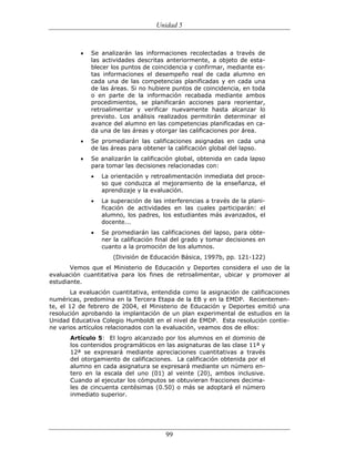 (551) evaluación de la aprendizajes en matematica