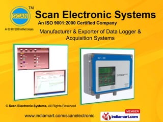 Manufacturer & Exporter of Data Logger & Acquisition Systems 