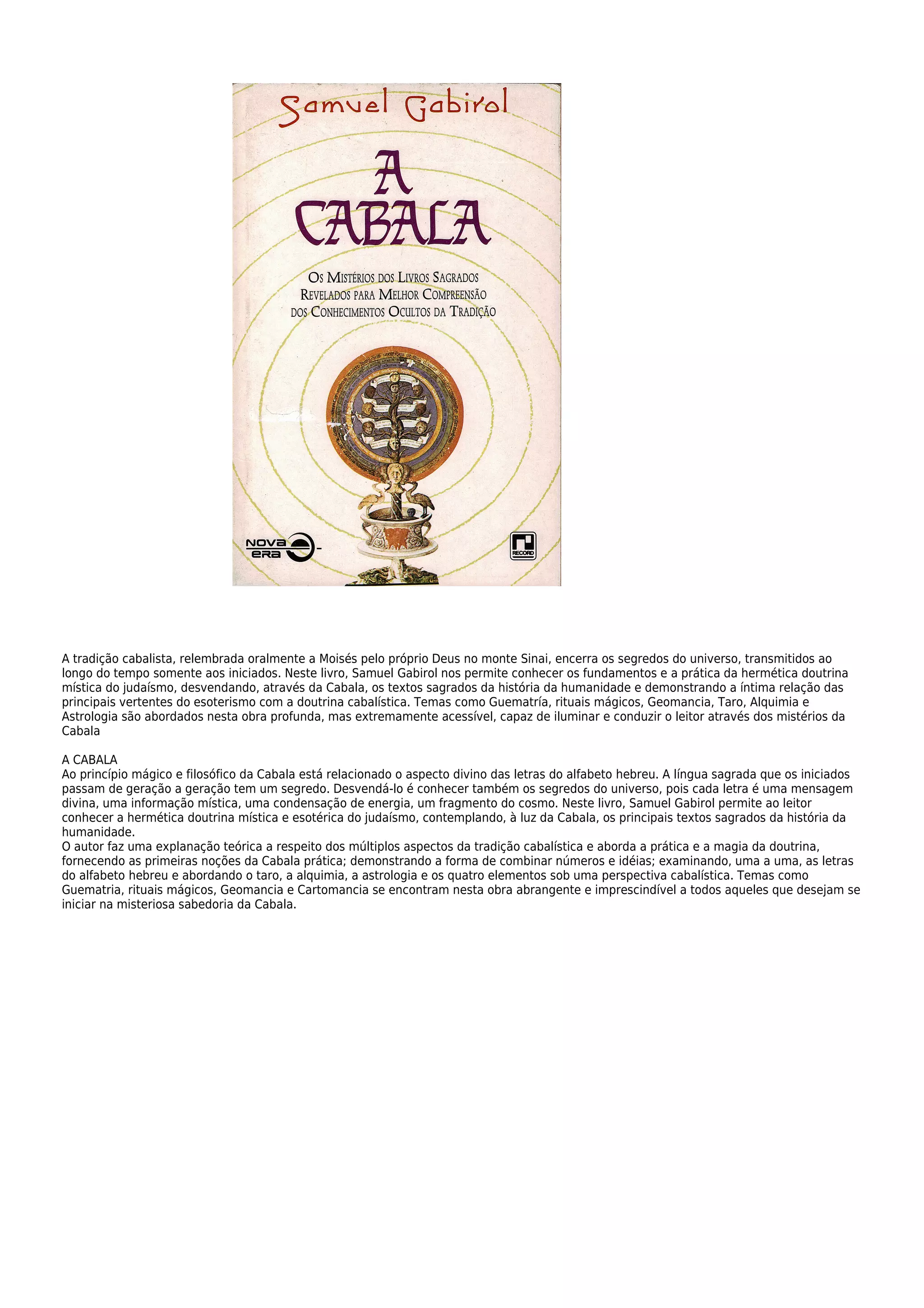 55215881 gabirol-s-a-cabala | PDF