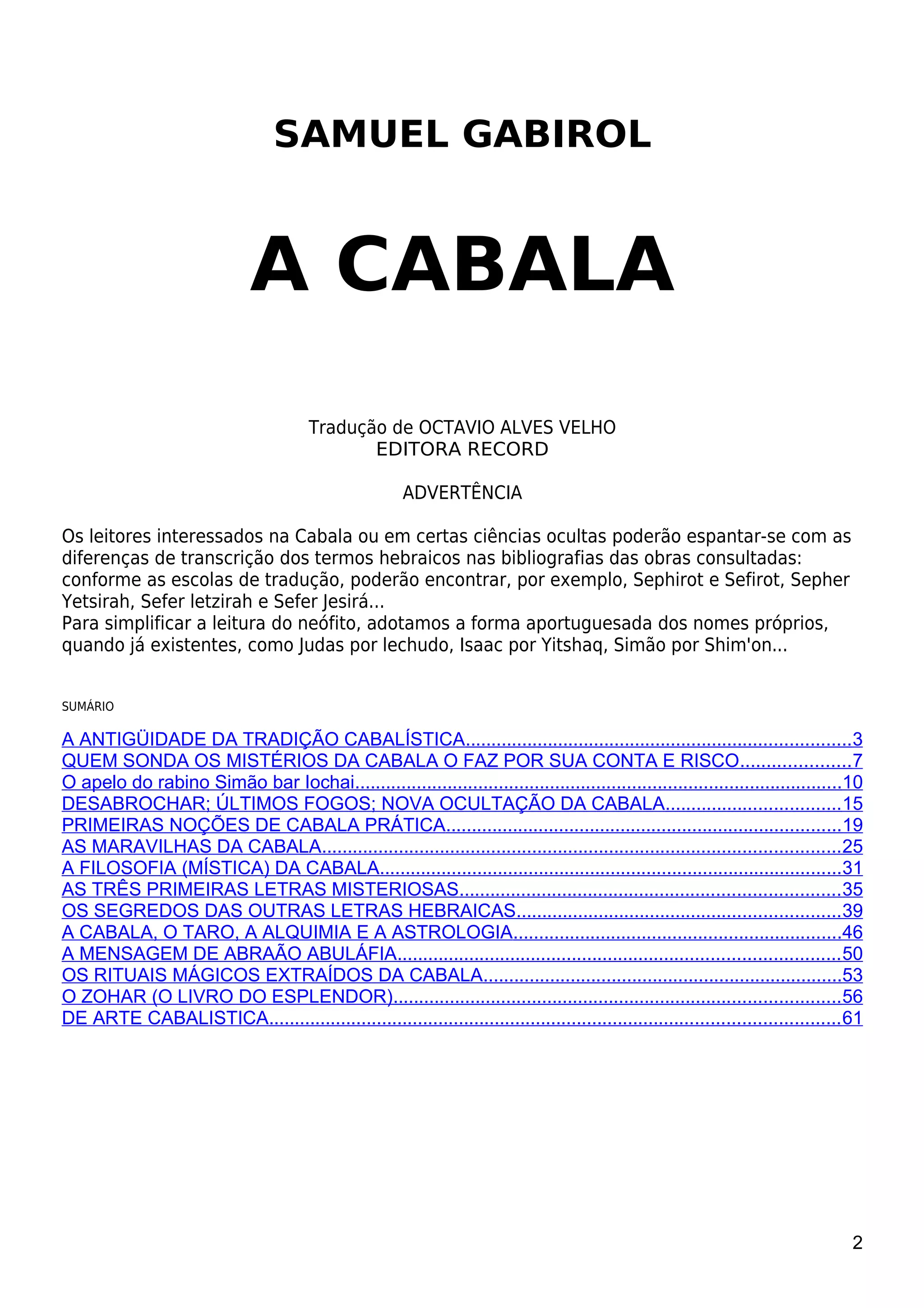 55215881 gabirol-s-a-cabala | PDF