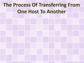 The Process Of Transferring From
      One Host To Another
 