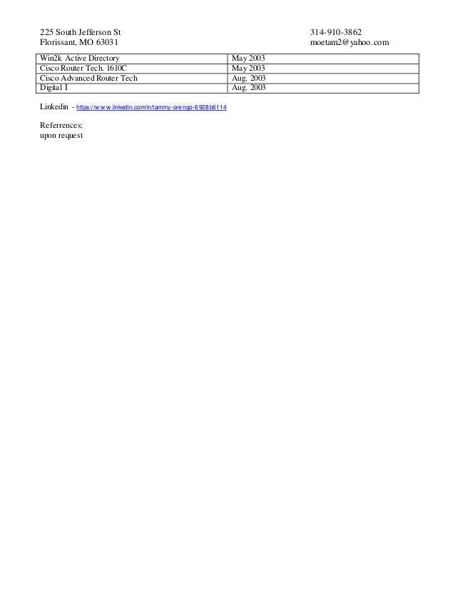 Tammy Orengo Resume 2 Tammy Orengo Resume 2