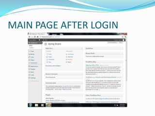 MAIN PAGE AFTER LOGIN
 