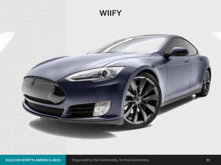 Organized by the Community, for the Community.SUGCON NORTH AMERICA 2015 31
WIIFY
 