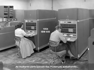 1954
IBM 650
As mulheres participavam das mudanças, trabalhando...
 