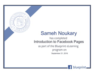 Introduction to Facebook Pages
September 21, 2016
Sameh Noukary
 