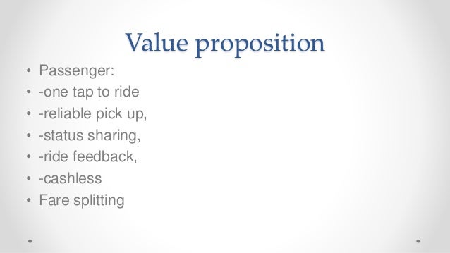 uber value proposition