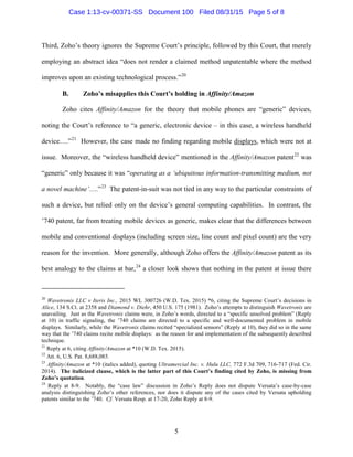 Versata #39 s Sur Reply re Patent Eligibility PDF Versata #39 s Sur Reply re Patent Eligibility PDF