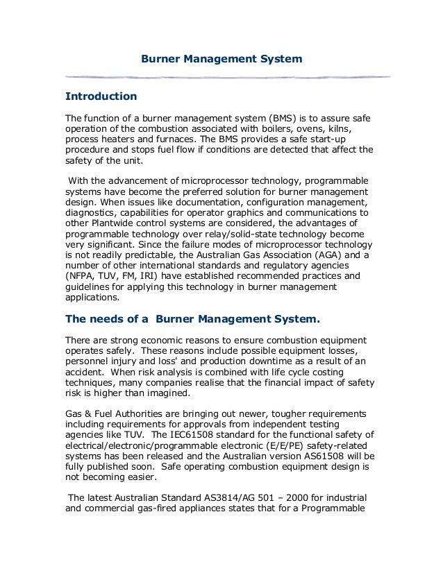 55419663 Burner Management System