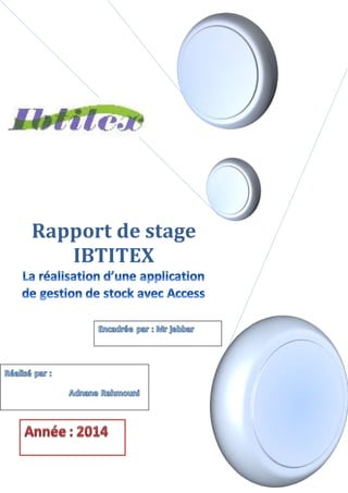 Rapport de stage
IBTITEX
 