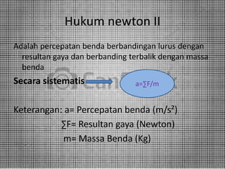 Dinamika Partikel (Newton I, II , III) | PPTX