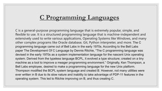 C programming | PPT