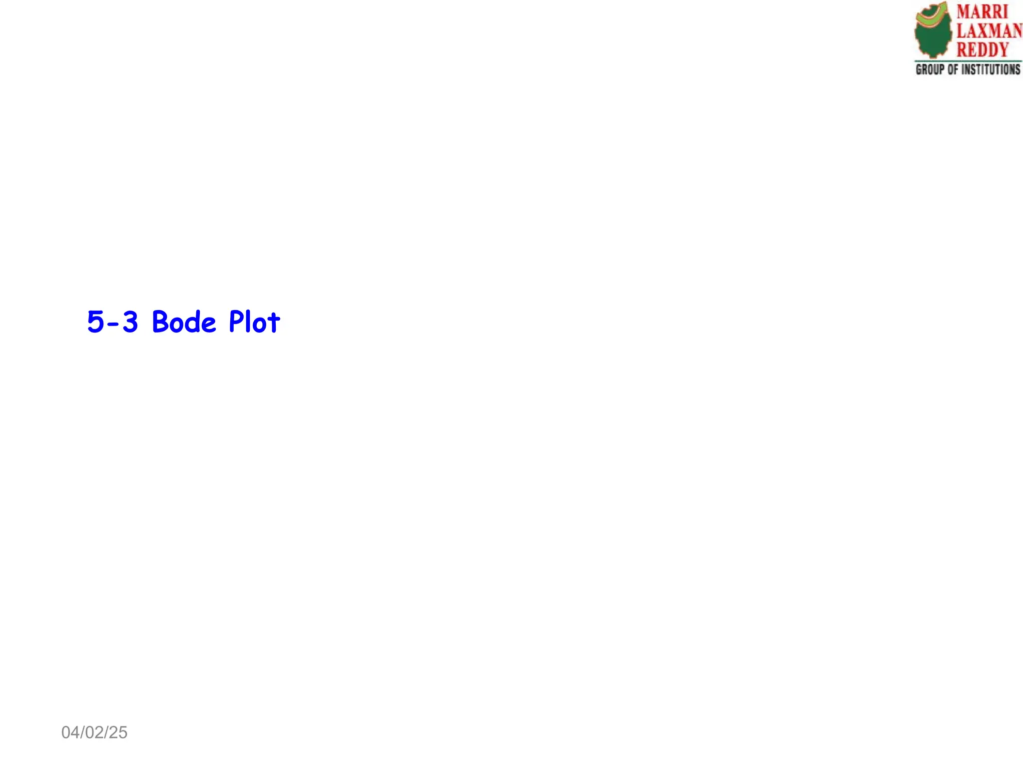 5-3 Bode Plot
04/02/25
 