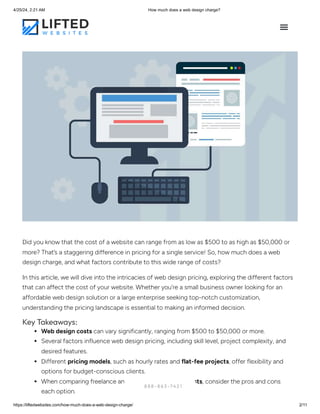 How much does a web design charge?......