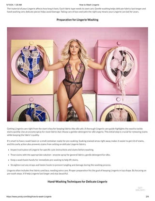 HOW TO PROPERLY WASH YOUR LINGERIE......