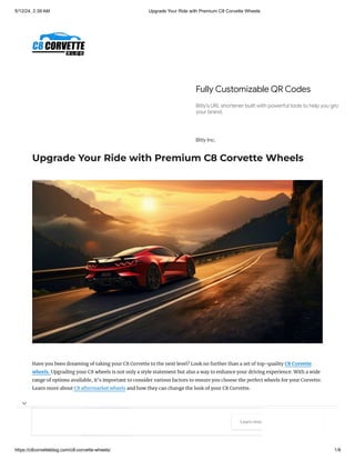 Upgrade Your Ride with Premium C8 Corvette Wheels