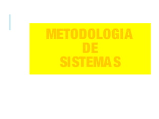 METODOLOGIA 
DE 
SISTEMAS 
Reiven Hernández 23.310.384 
 