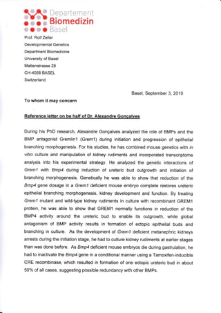 Reference Letter from Prof. Rolf Zeller