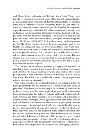 Decentralization And Local Governance In Developing Countries A ...