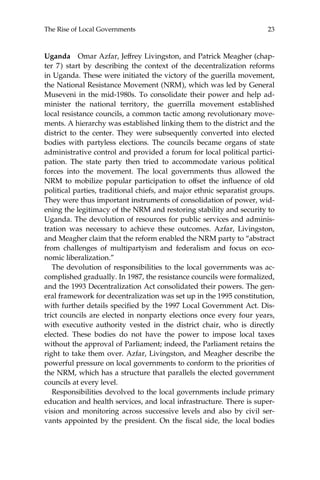 Decentralization And Local Governance In Developing Countries A ...