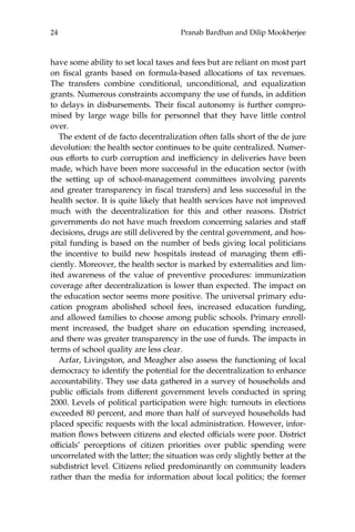 Decentralization And Local Governance In Developing Countries A ...
