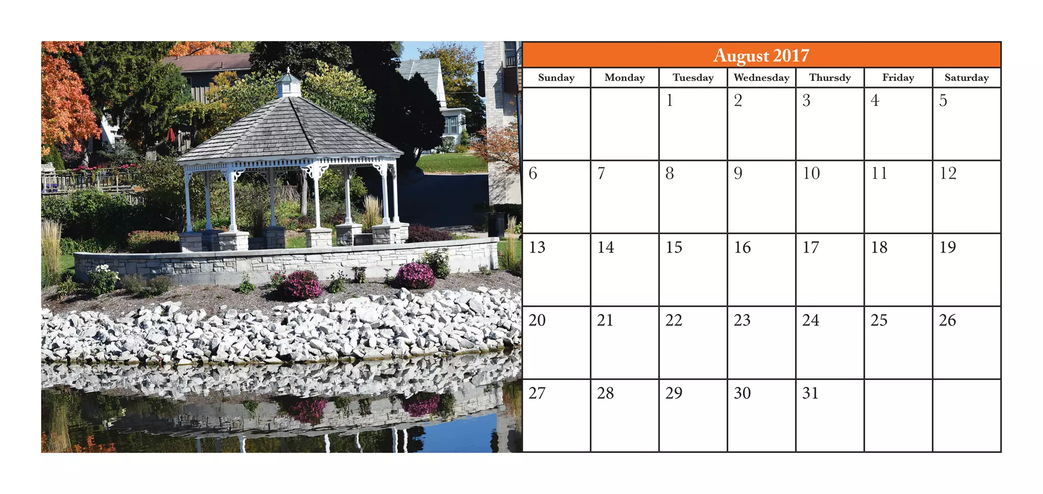 August 2017
Sunday Monday Tuesday Wednesday Thursdy Friday Saturday
1 2 3 4 5
6 7 8 9 10 11 12
13 14 15 16 17 18 19
20 21 22 23 24 25 26
27 28 29 30 31
 