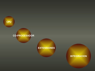 CPU CO-PROCESADOR EXTENSIONES INTEGRACION 