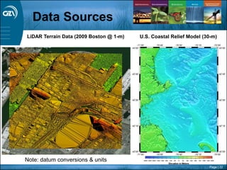 Page | 22
U.S. Coastal Relief Model (30-m)LiDAR Terrain Data (2009 Boston @ 1-m)
Note: datum conversions & units
Data Sources
 