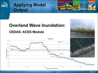 Page | 42
Overland Wave Inundation:
CEDAS: ACES Module
Applying Model
Output
 