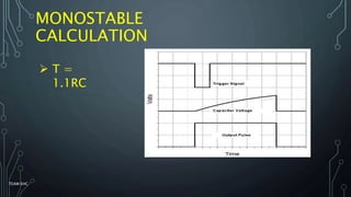 MONOSTABLE
CALCULATION
 T =
1.1RC
TEAM EHC
 