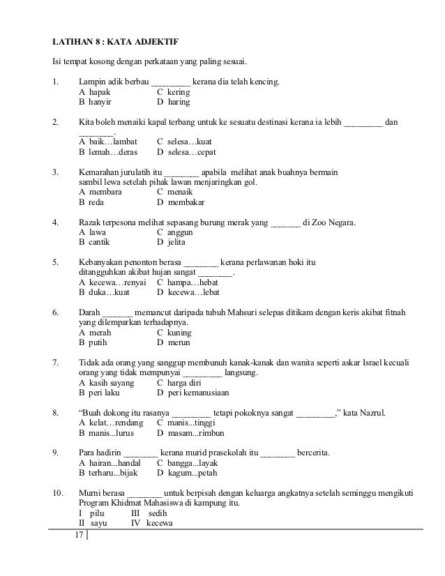 soalan kuiz bahasa melayu