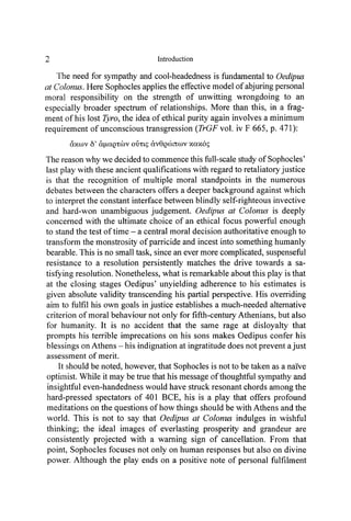 Oedipus at Colonus Sophocles Athens and the World Andreas Markantonatos ...