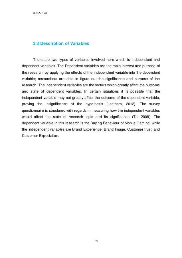 Pay for dissertation variables