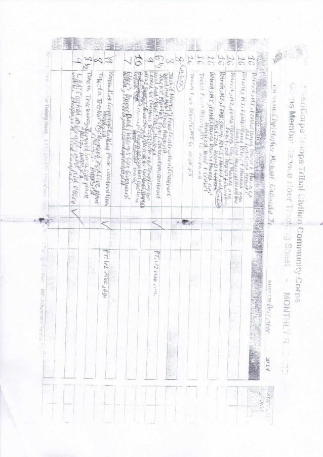 AmeriCorps TCCC December 2014 Timesheet