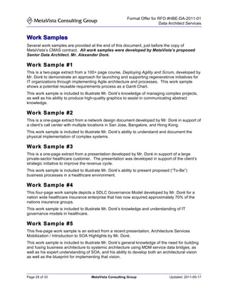 MetaVista Proposal HBE-DA-2011-01 Vol I Final | PDF