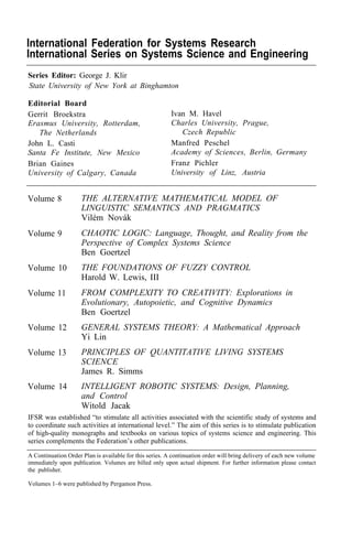 General Systems Theory A Mathematical Approach Yi Lin | PDF