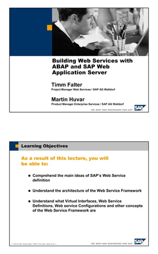 Building Web Services With Abap And Sap Web Application Server 2003 Sap ...