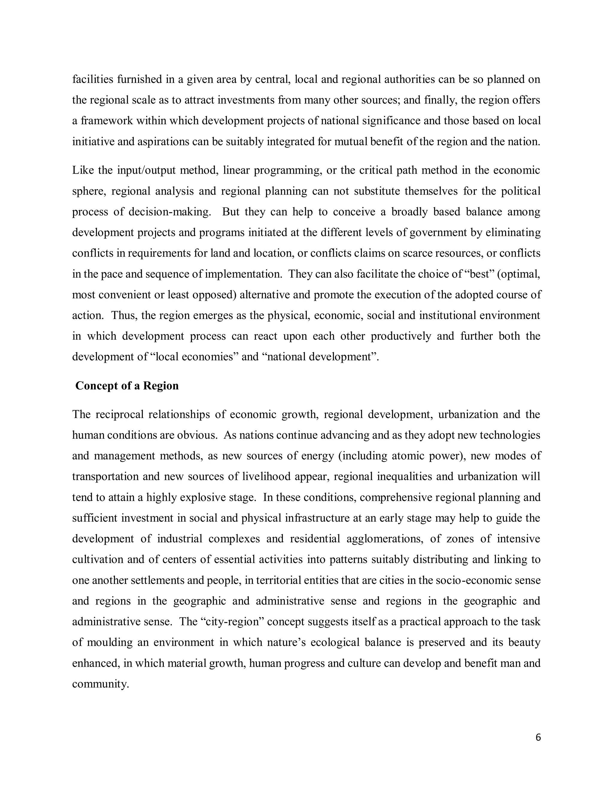 Regional aspects of development and planning | PDF