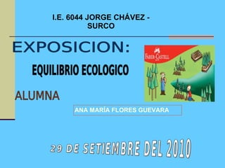 I.E. 6044 JORGE CHÁVEZ -
SURCO
ANA MARÍA FLORES GUEVARA
 