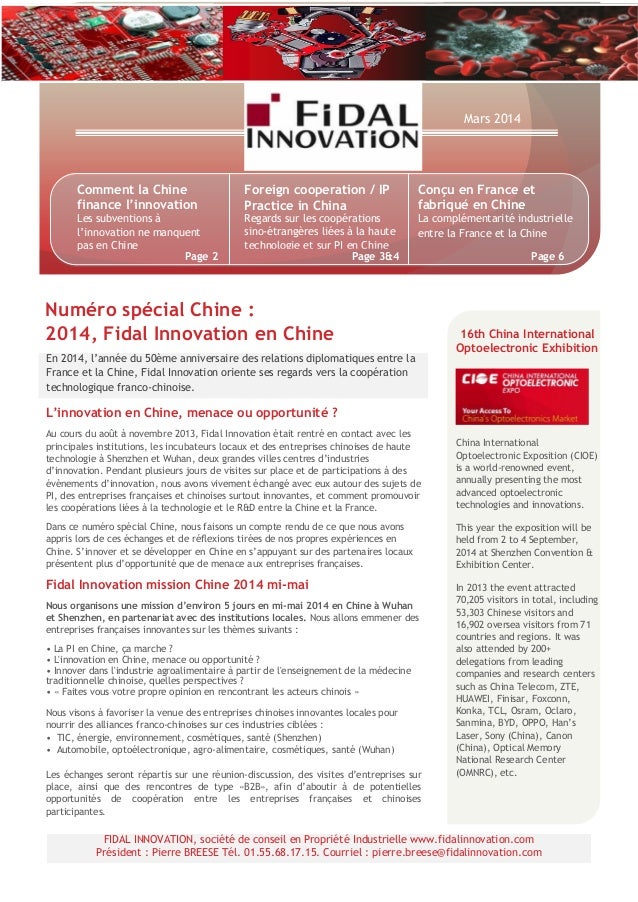 Fidal Innovation Newsletter Mars 14 Fidal Innovation Newsletter Mars 14