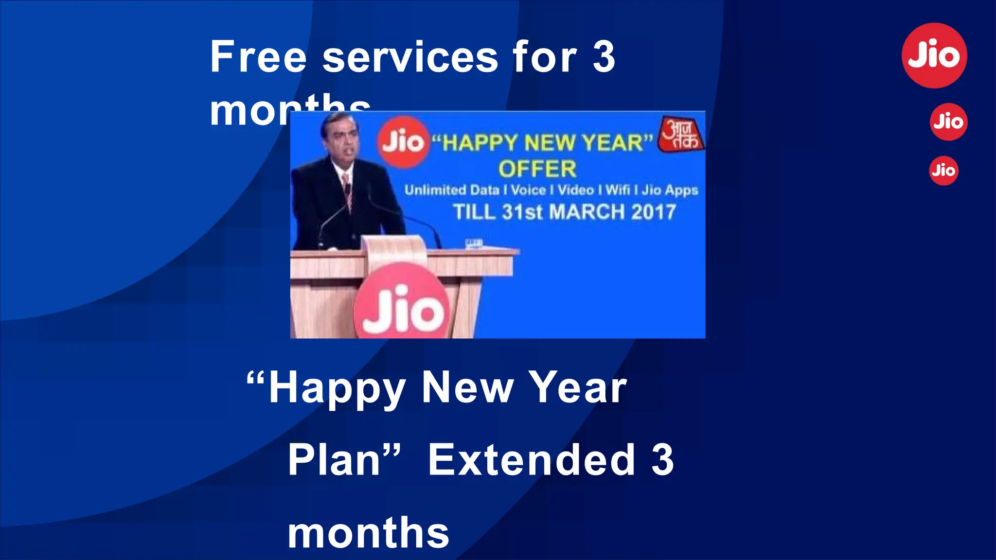 Free services for 3
months
“Happy New Year
Plan” Extended 3
months
 