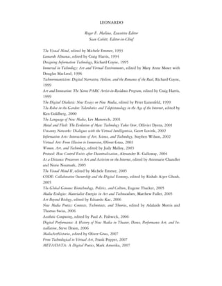 MediaArtHistories First Edition (1St Printing) Oliver Grau | PDF