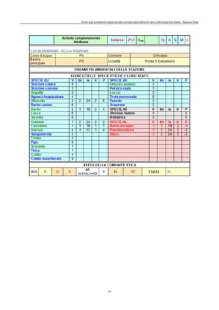 Studio sugli spostamenti (migrazioni) delle principali specie ittiche del bacino della bassa Dora Baltea - Relazione finale
24
 