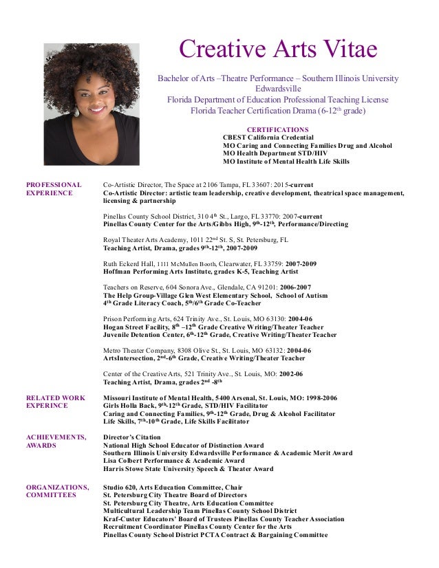 artistic director resumes