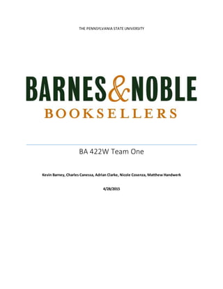 Strategic Analysis on Barnes and Noble
