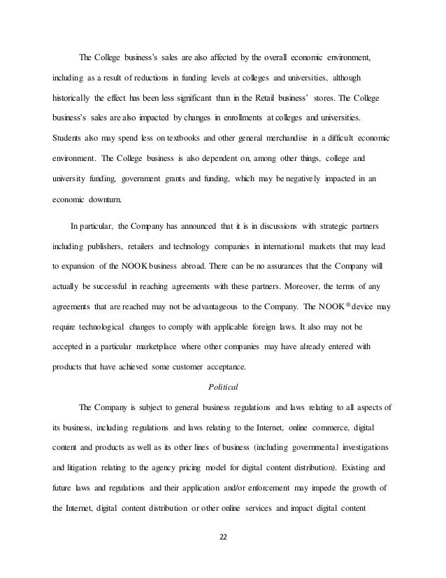 Strategic Analysis On Barnes And Noble