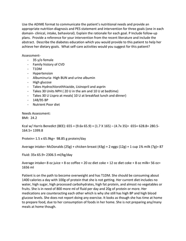 Case Study Type 1 Diabetes PDF