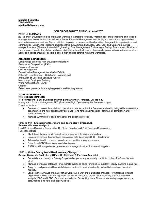 Michael J Citarella Resume