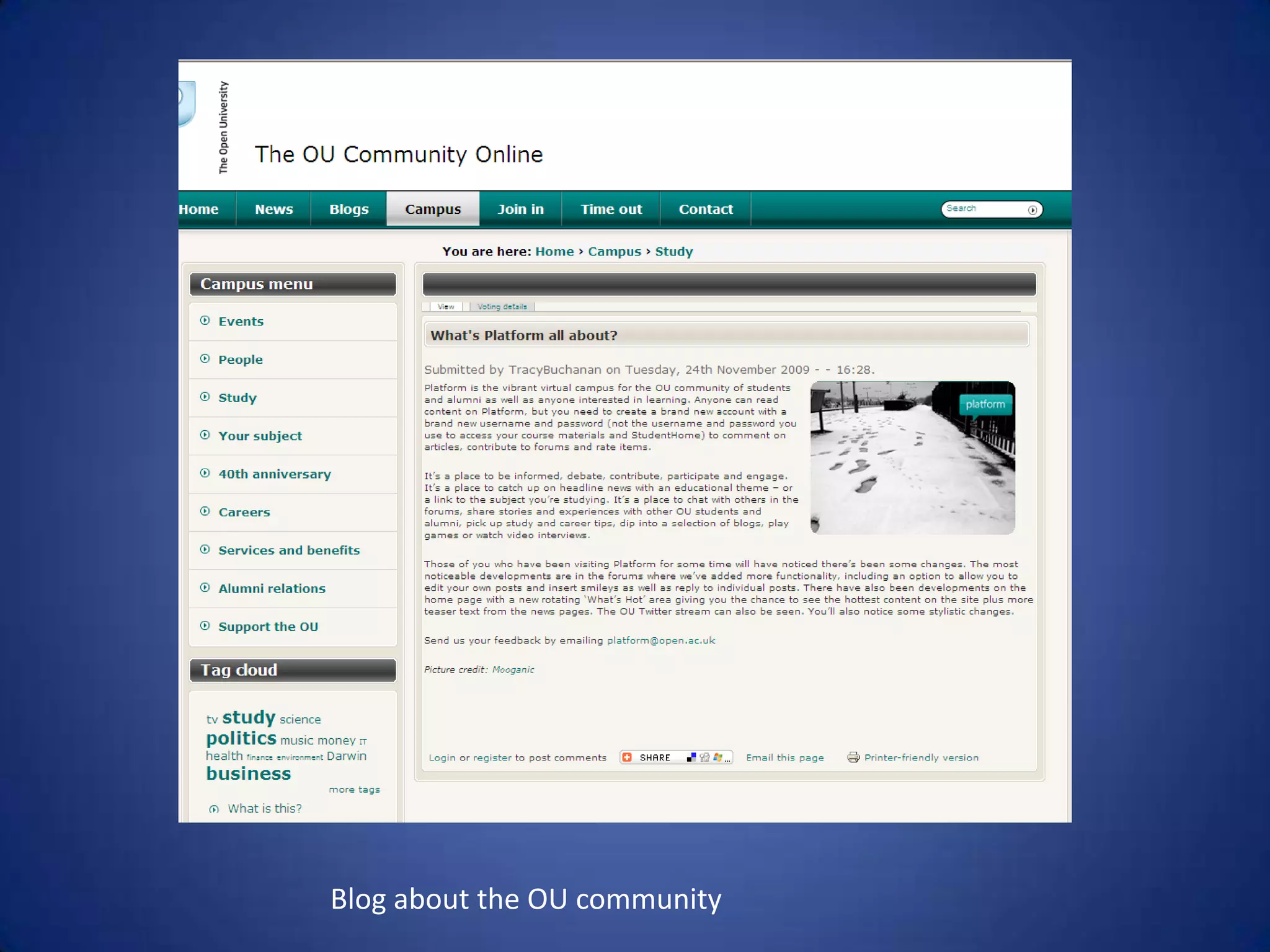 Department 2.0 platform at Utah State ITLS