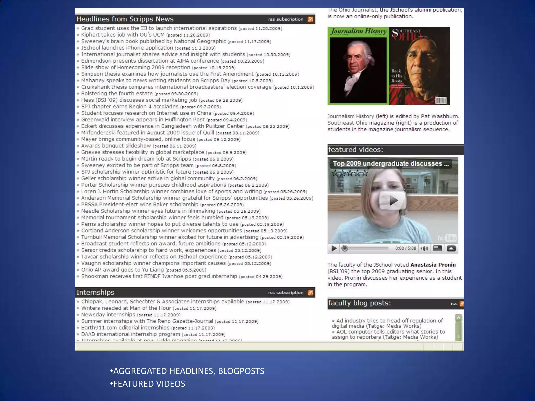 AGGREGATED HEADLINES, BLOGPOSTS